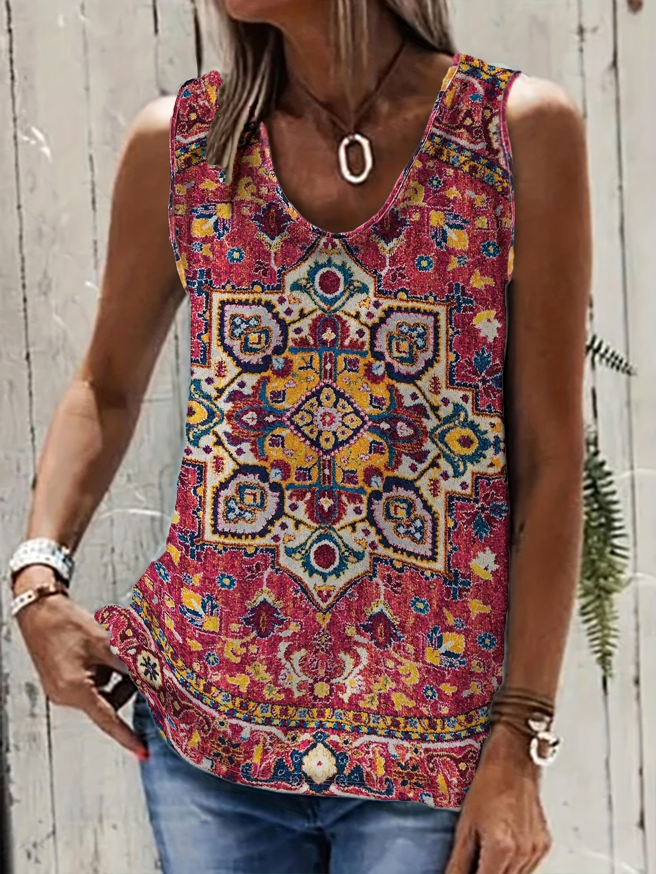tribal print tank top