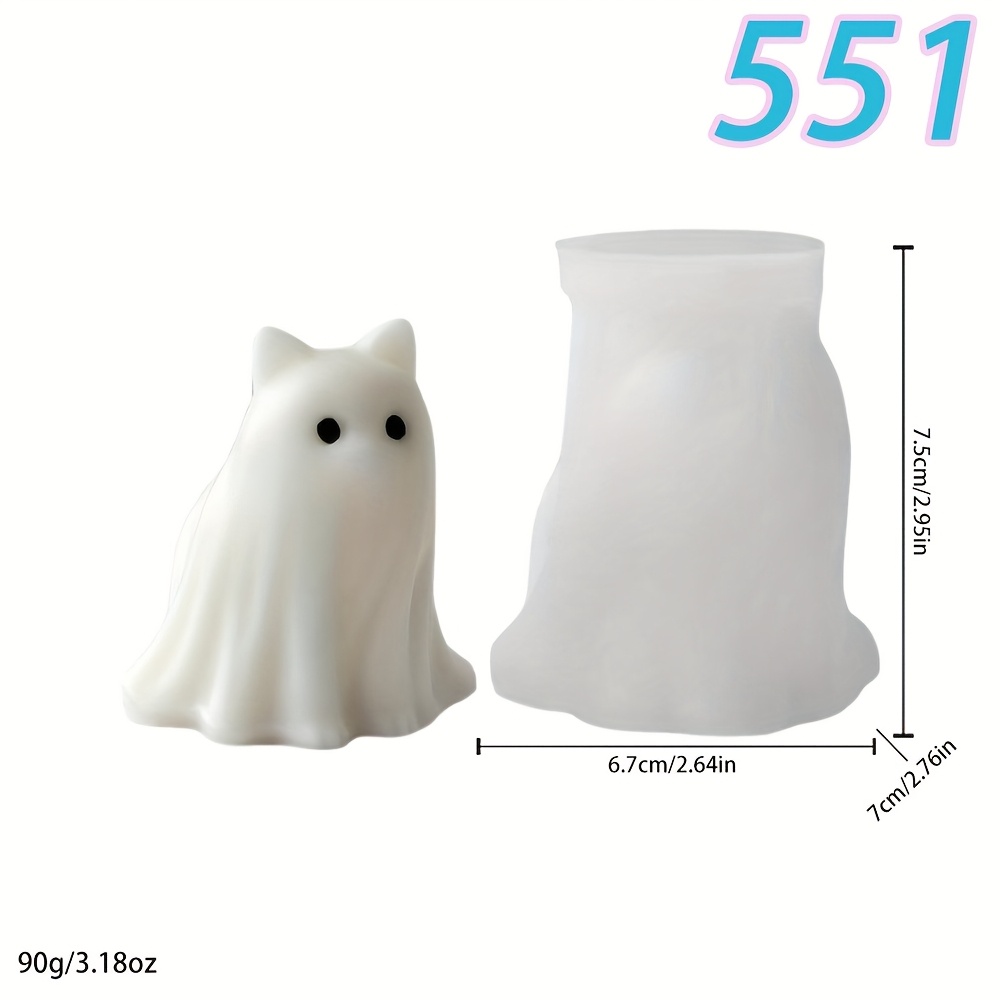 E-shop 1 Stück Gießform für Kunstwerke mit Epoxidharz für Kätzchen, Welpen Dekorationen. Ideal für Halloween-Horror-Dekorationsgeschenke. Kreative