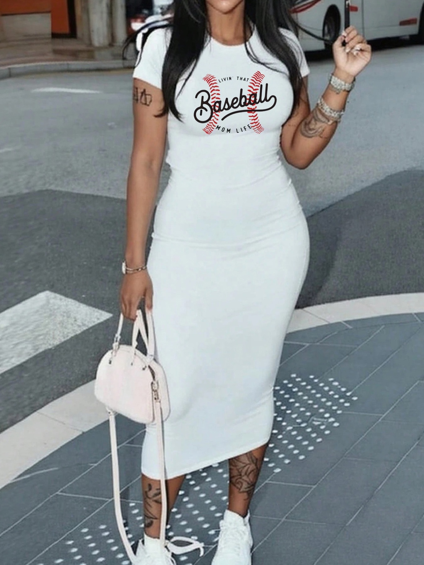 baseball bodycon dress Amazon.com: U.S. Flag Baseball Women's One Shoulder Maxi Dress Long Sleeve  Bodycon Split Cocktail Party Long Dresses XS : Clothing, Shoes & Jewelry