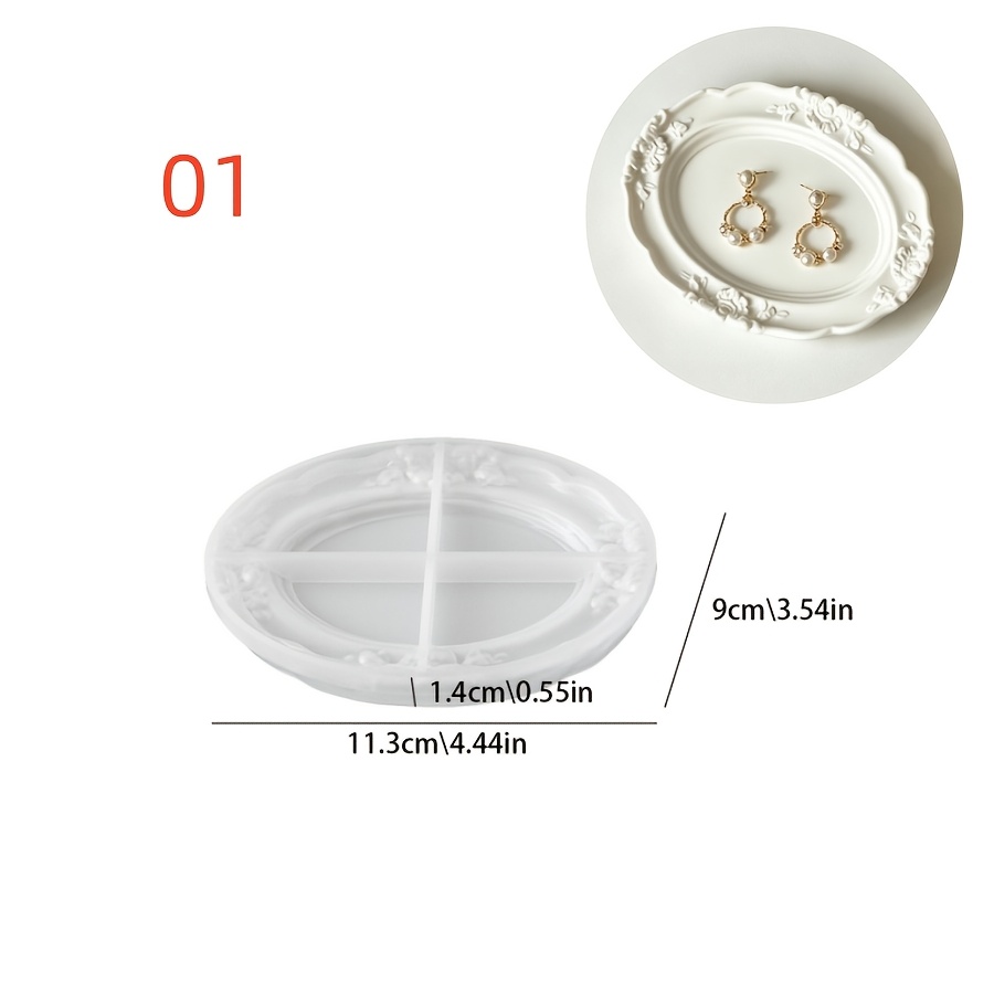 TEMU Stampo in silicone SILIKE LUFEI fai da te per produzione - Cornice e ovale con a pizzo retr簷 con motivi , stampo flessibile per artigianato in