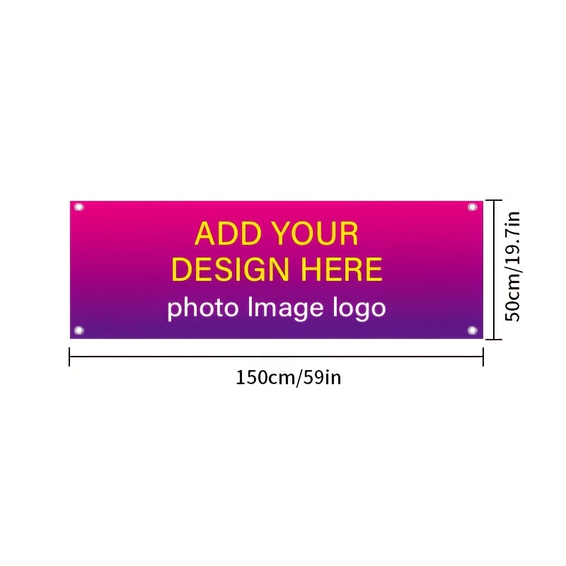 TEMU Custom Width 50cm, Length Options 2m, , 4m, 5m - Fun Uv-resistant For Man Cave Banner With Brass Grommets, Vintage Beach Scene Design, Perfect