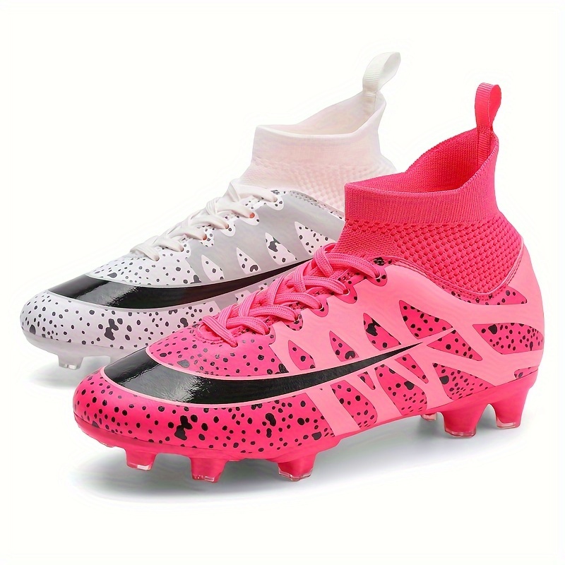 Pink high top football cleats best sale