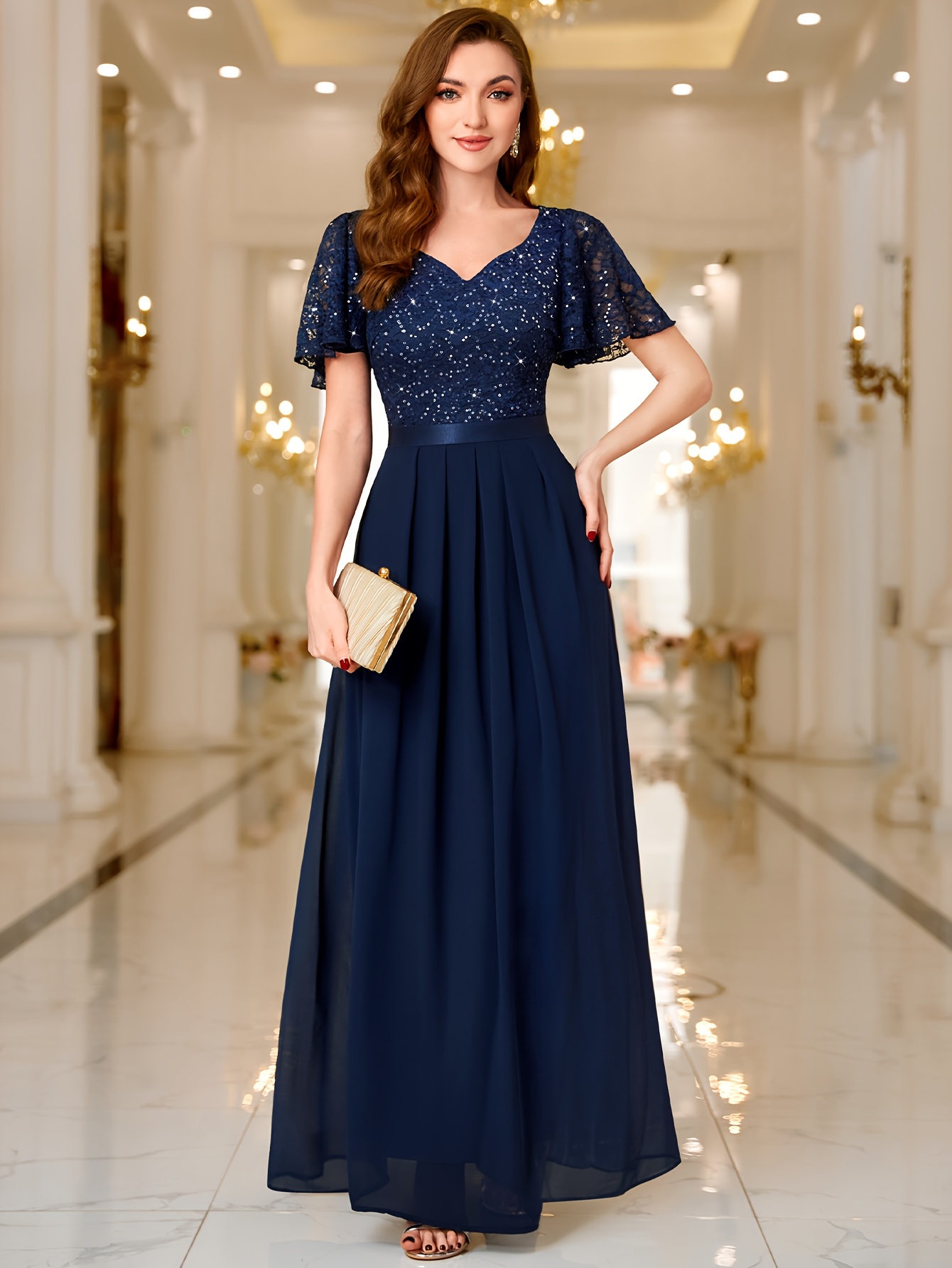 fitted lace wedding dress Celine Floral Tie Strap Bustier Maxi Dress main image 0