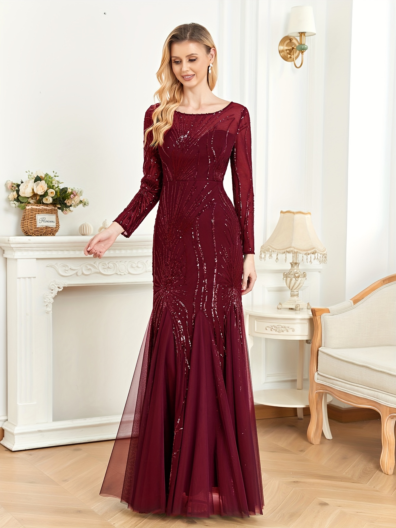 plus size chiffon swing dress Ever-Pretty Flutter Sleeve High Low Maxi Evening Occasion Dress tassel accent Material:Silk thread quarter length sleeves provide Ruched Satin Mini Dress