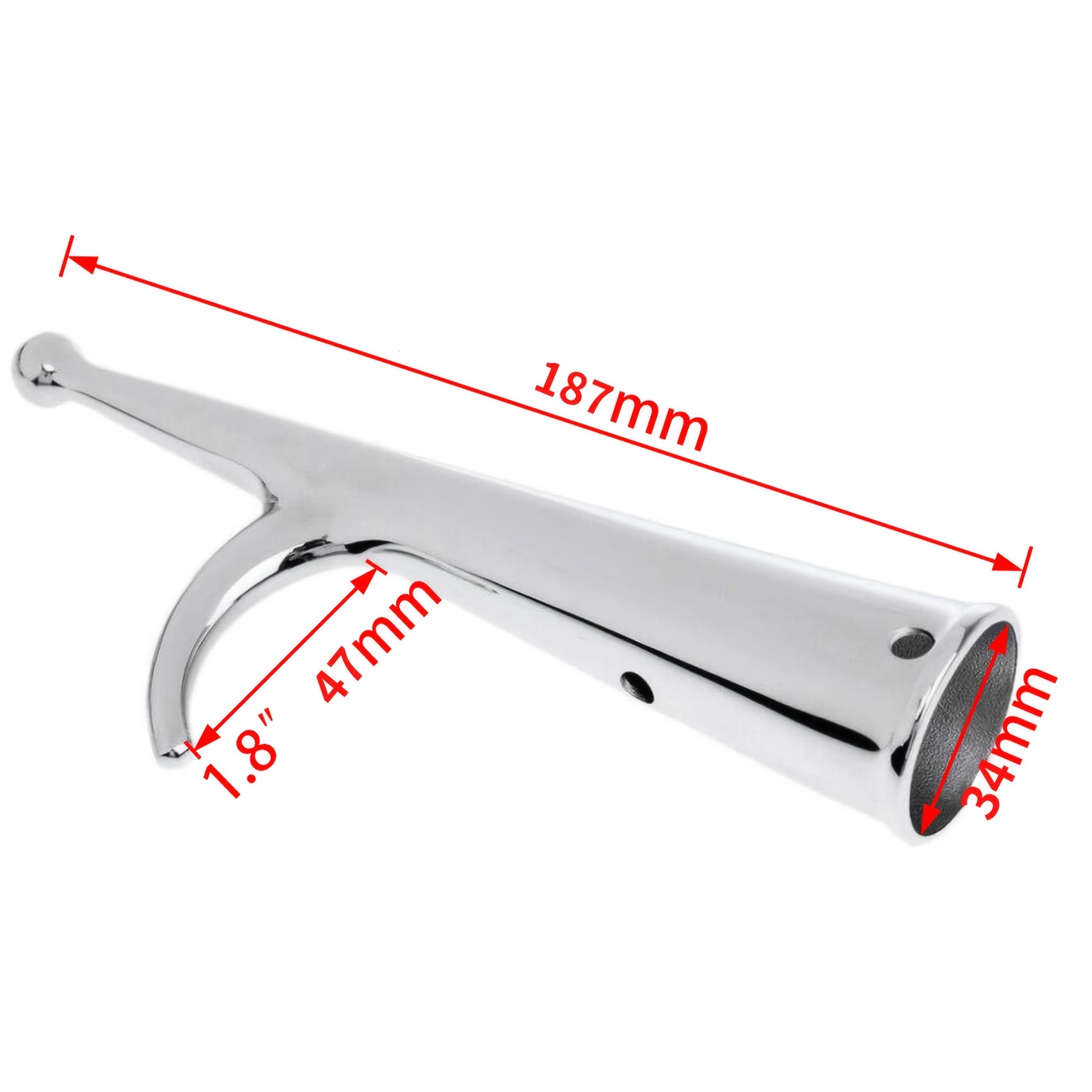TEMU 1 stuk 316 roestvrijstalen bootprikhaak met 34 mm binnendiameter, sleephaak, reddingsboot, kajaksleephaak, stopprikhaak, grijphaak, accessoire