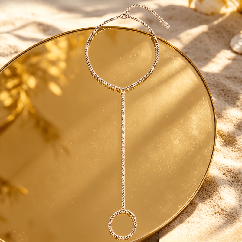 2pcs Vintage Multi-Layer Stackable Adjustable Anklet, Beach Jewelry