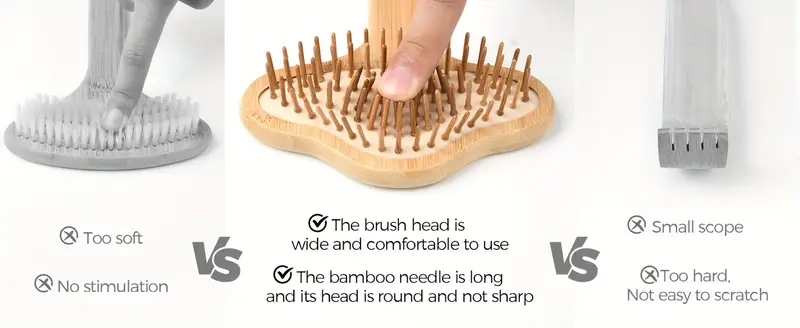 gentle bamboo oversize back scratcher natural relief for itchy ski 22 04 long curved handle head more larger scratching surface soothing durable Product details 1