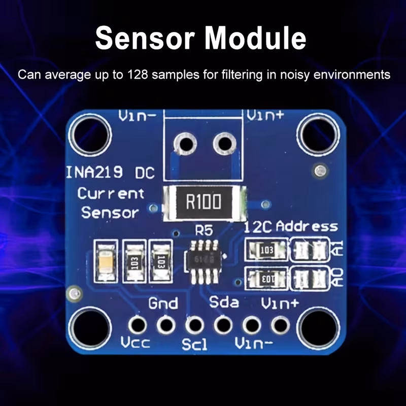 mcu-219 ina219 מודול חיישן זרם דו-כיווני diy 3v-5v מודול ניטור חשמל i2c אפס סטייה פרטי מוצר 0