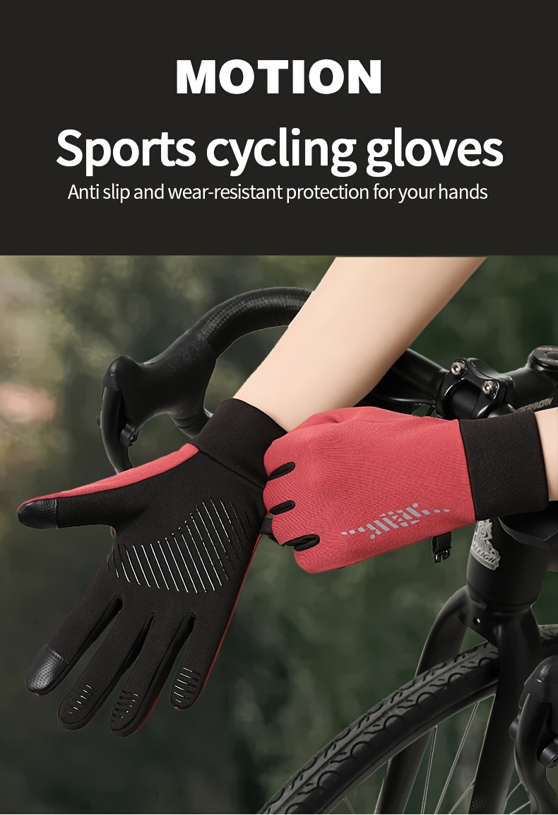 термални зимски ракавици - компатибилни со екран на допир,  -лизгачки зафат, дебели ракавици погодни за трчање, велосипедизам, мотоциклизам - топли и издржливи ракавици за студено време на отворено Детали за производот 0