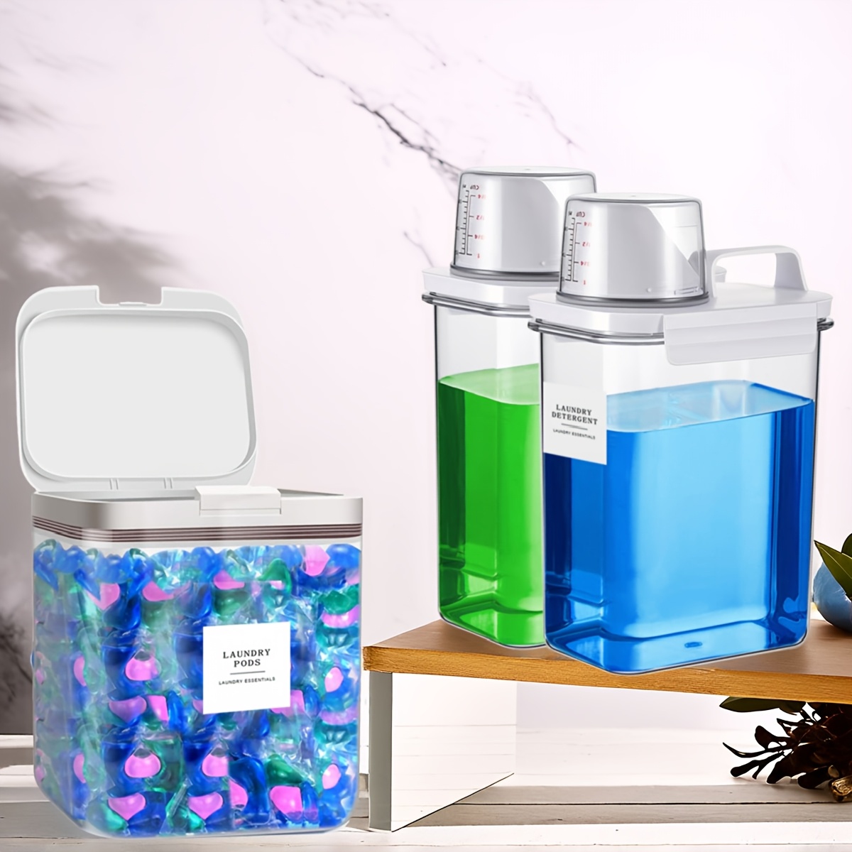 3-Piece Bathroom Container Set for Organising Essentials