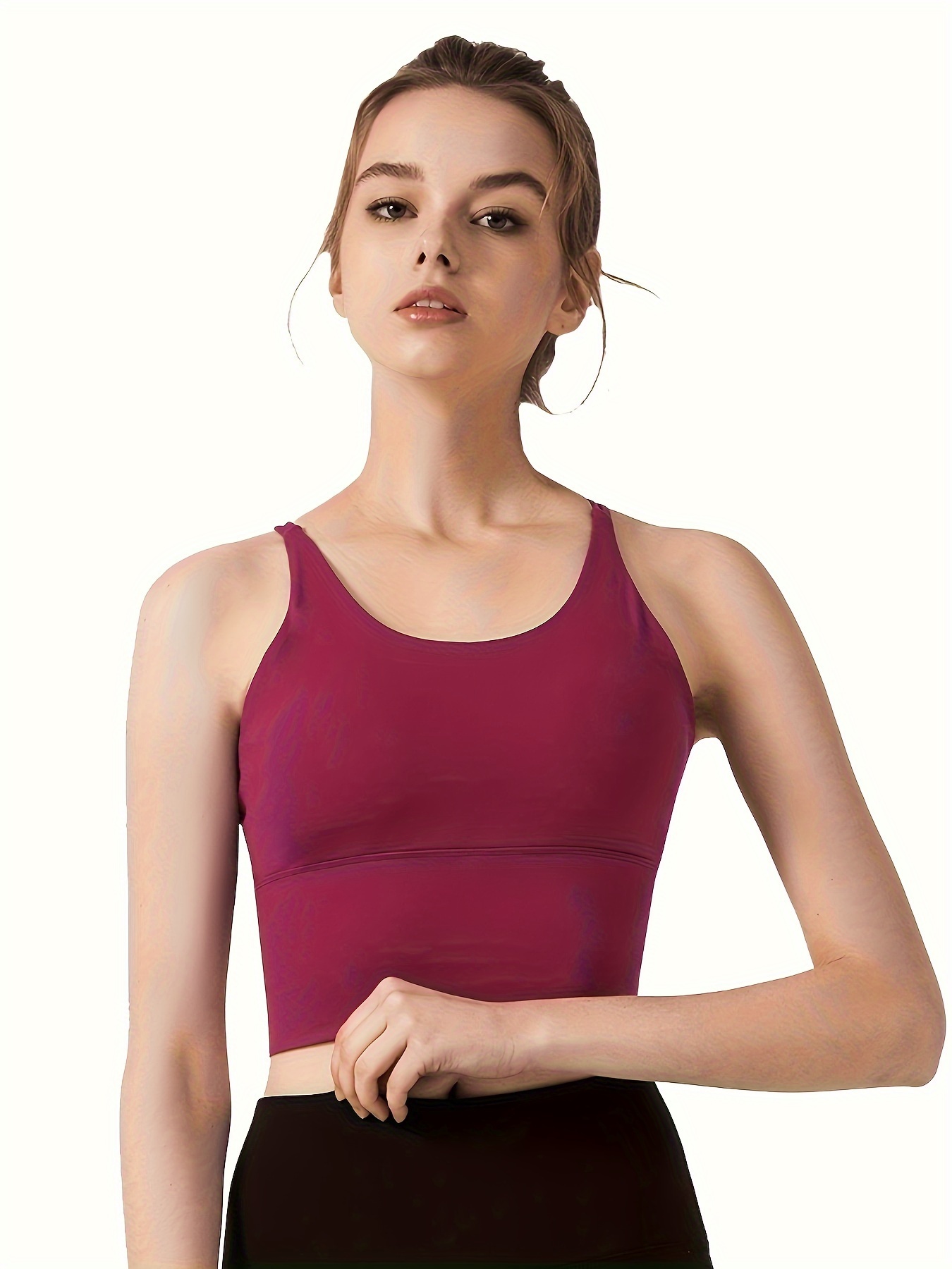 2 in 1 Built in Bra Thermal Tank Top Lace Decor Carefree - Temu Kuwait