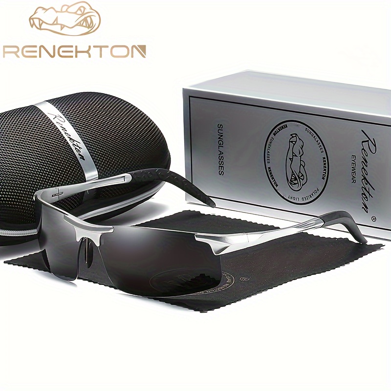 Renekton Men's New Aluminum Magnesium Sunglasses, Men's Sunglasses HD Polarized Driving Drivers Color Glasses