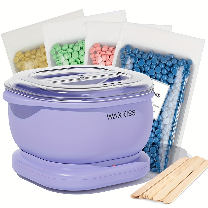 Image of Waxkiss New 500ml Exquisite Portable Waxing Kit Folding Depilatory Wax Pot Heater Home Hair Removal Hard Wax Melter Easy Operation Pot Suitable For Facial, Eyebrow, Bikini, Leg Waxing Eu Plug