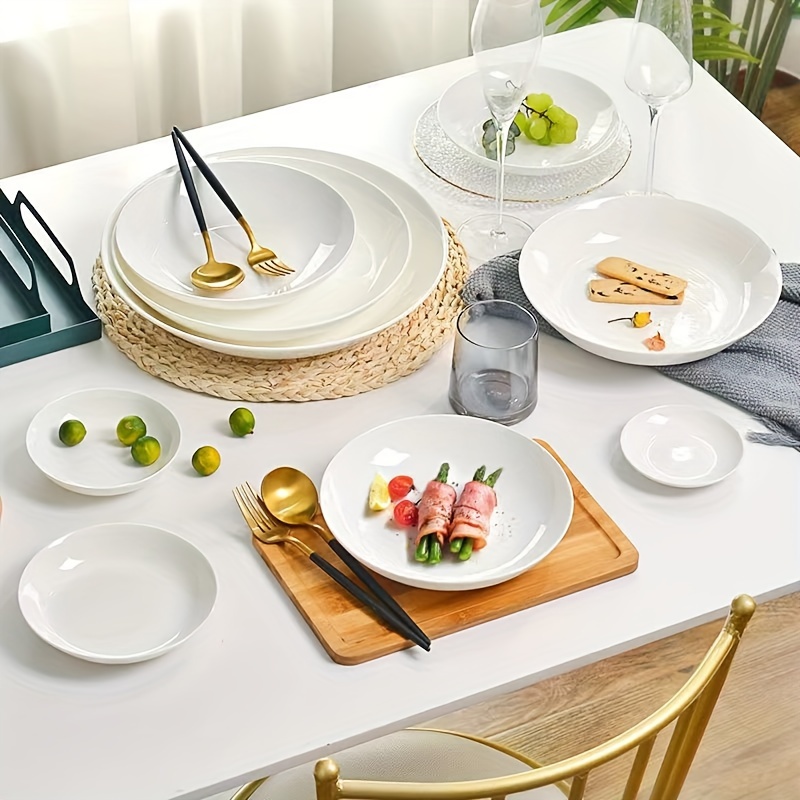 Dinner Plate Bone China Microwave Dishwasher Safe Set Of Bone - Main Image