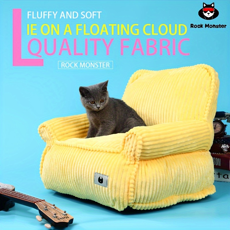 

Thickened Soft Cotton Dog Nest, 4 Seasons Universal Comfy Dog Cushion Sofa, Indoor Dog Cat Plush Bed For Sleeping Resting