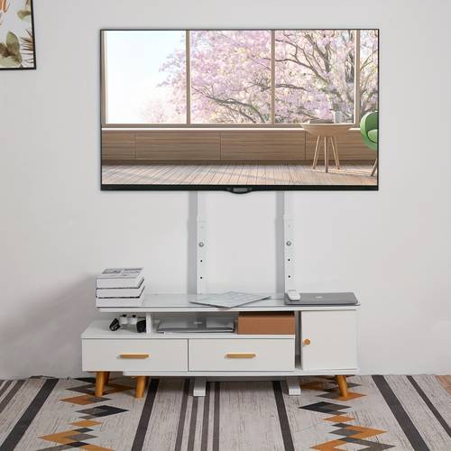 floor tv stand tv stand height adjustable tv bracket stand universal tv mount for 32 65 flat panel led lcd screens max vesa 600 up to loading weight 40kg