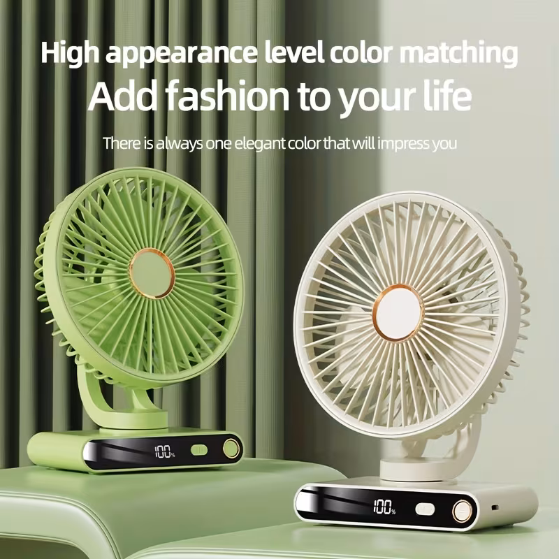 this multifunctional 2000mah rechargeable fan features five adjustable a night light function and display to check level at adjusted up and down making it home office 8