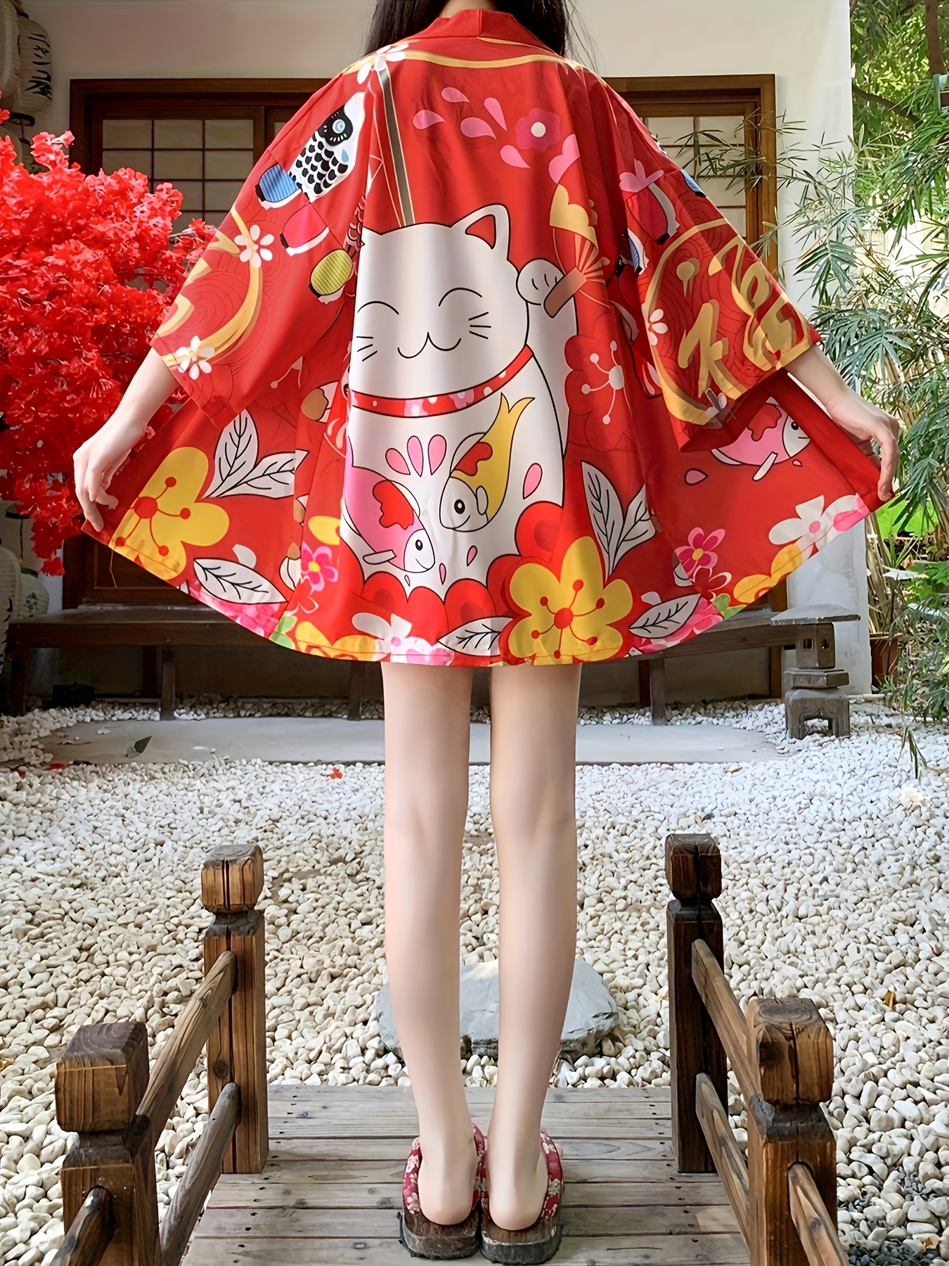 yukata japanese anime cosplay cartoon cat cute festive - Temu Oman