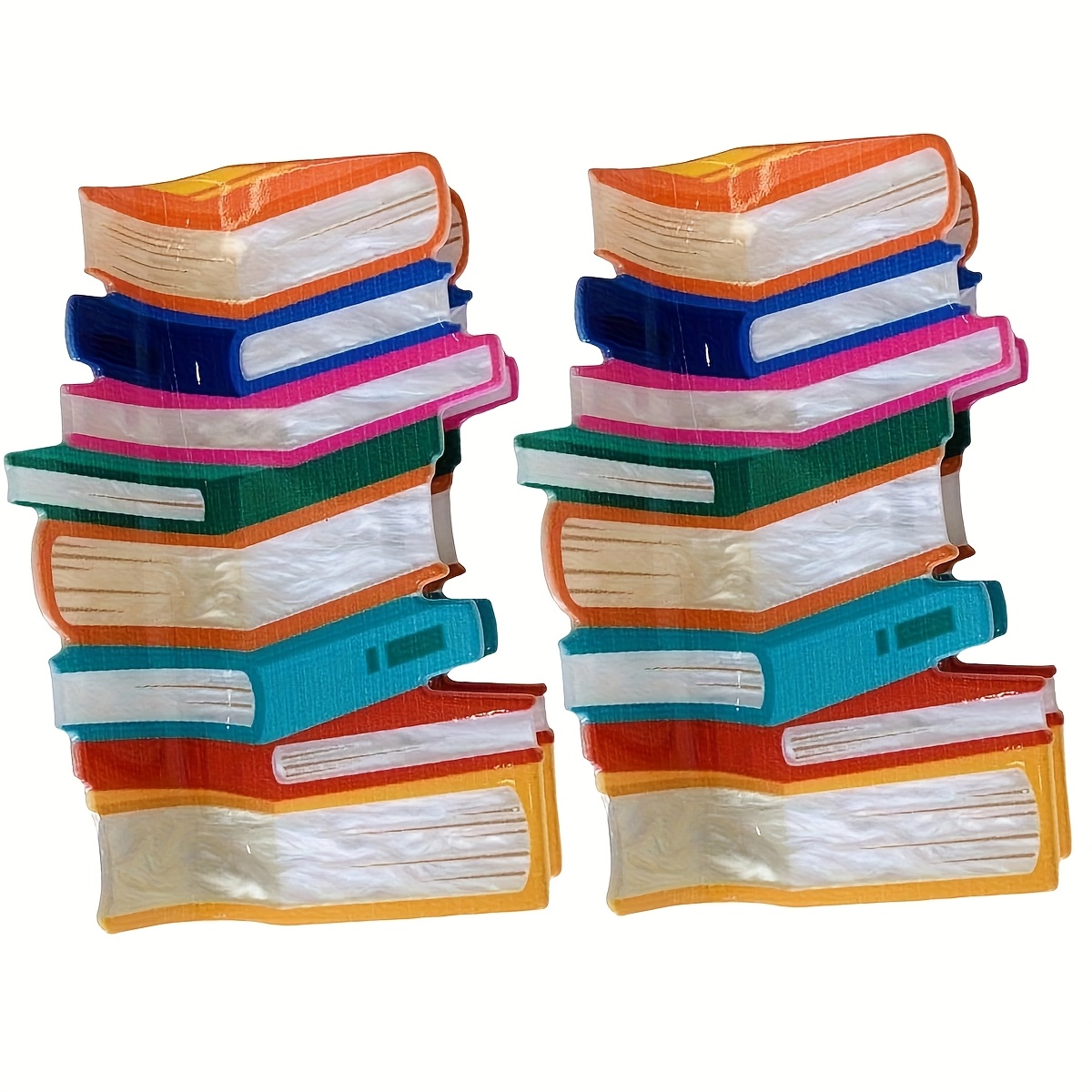 TEMU 2pcs Book Hair Clips Back To School Hair Clips For Thin Hair Funny Teacher Hair Jaw Barrettes Cute Hair Accessories For Women Book Lovers Teachers Appreaction Present