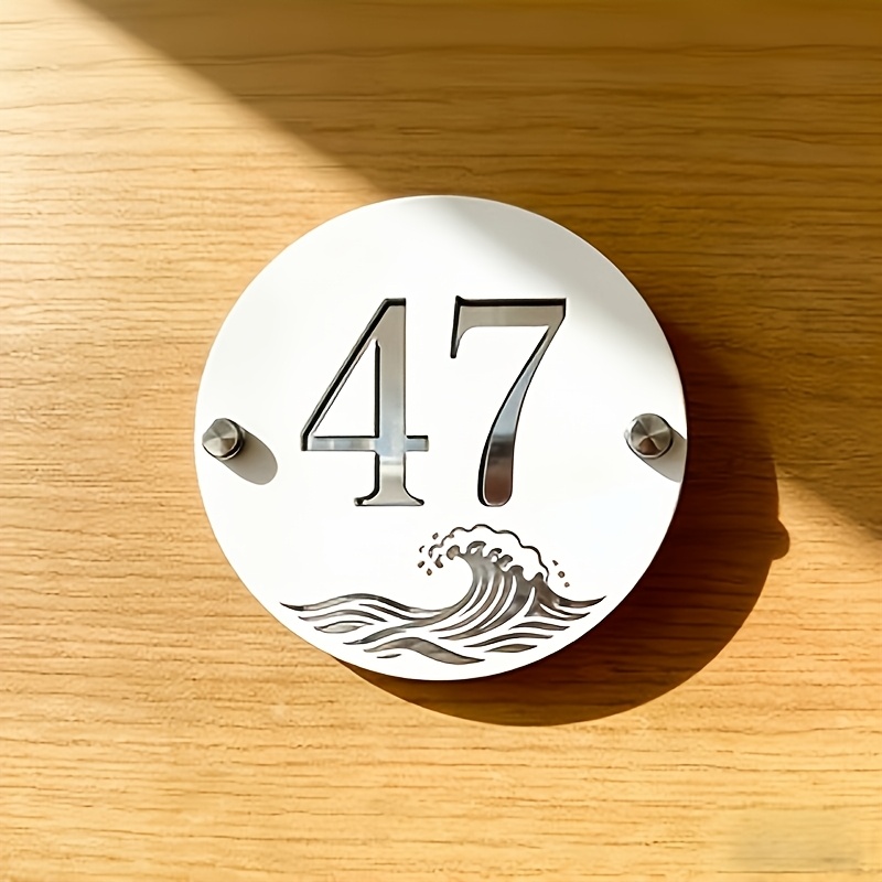 TEMU Targa personalizzabile in acrilico con e numero , decorazione per la casa