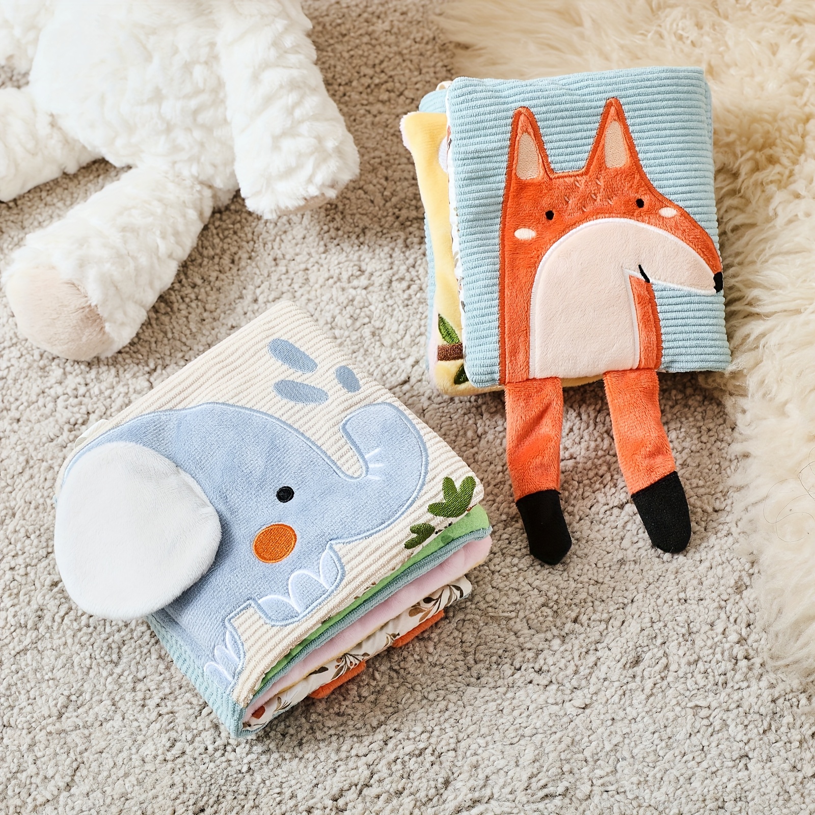 Cartoon Elephant Tear-Resistant Cloth Book for Children's Learning