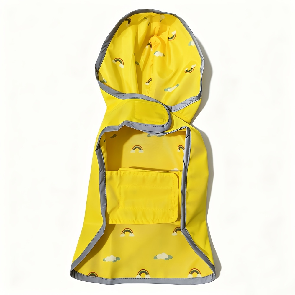 xddog dog jacket hooded raincoat with reflective safety stripes adjustable hook and loop closure leash hole durable coat suitable for small medium large dogs suitable for     and wet weather Product details 7