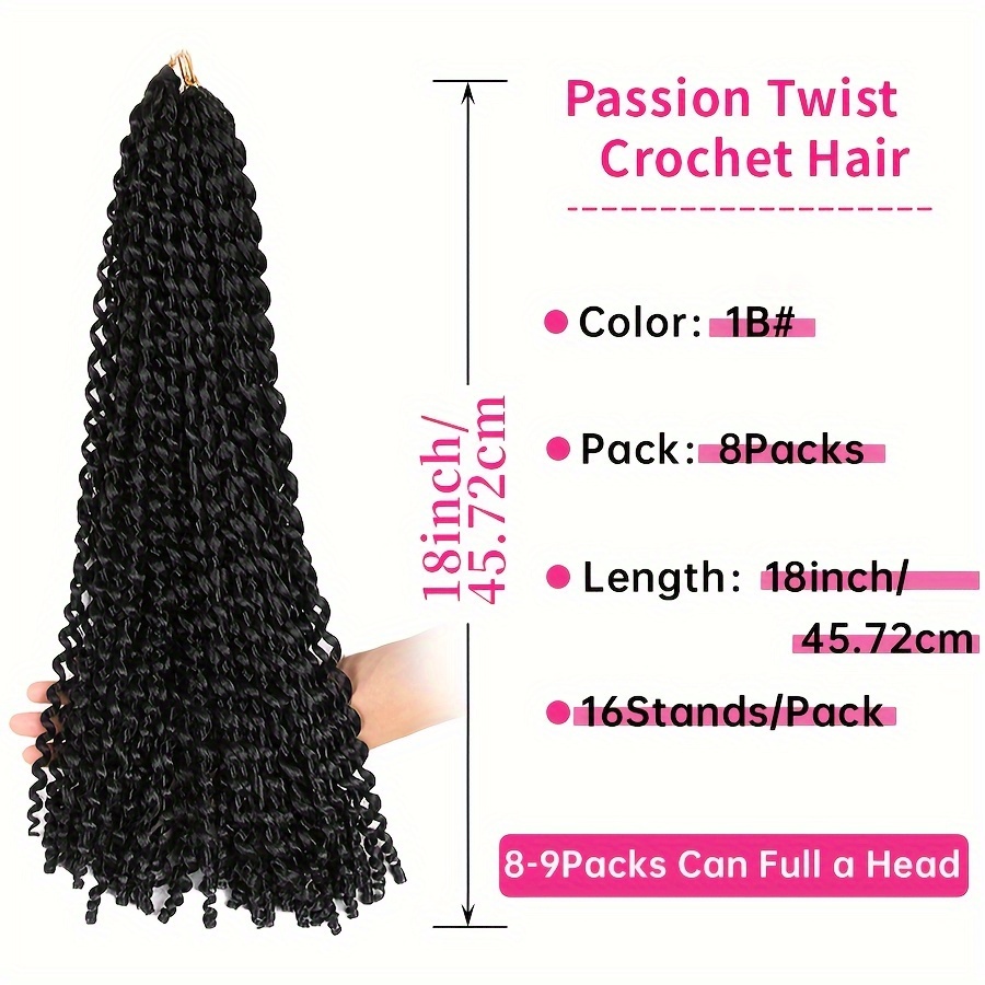 Passion Twist Hair Pre twisted Passion Twist Crochet Hair - Temu