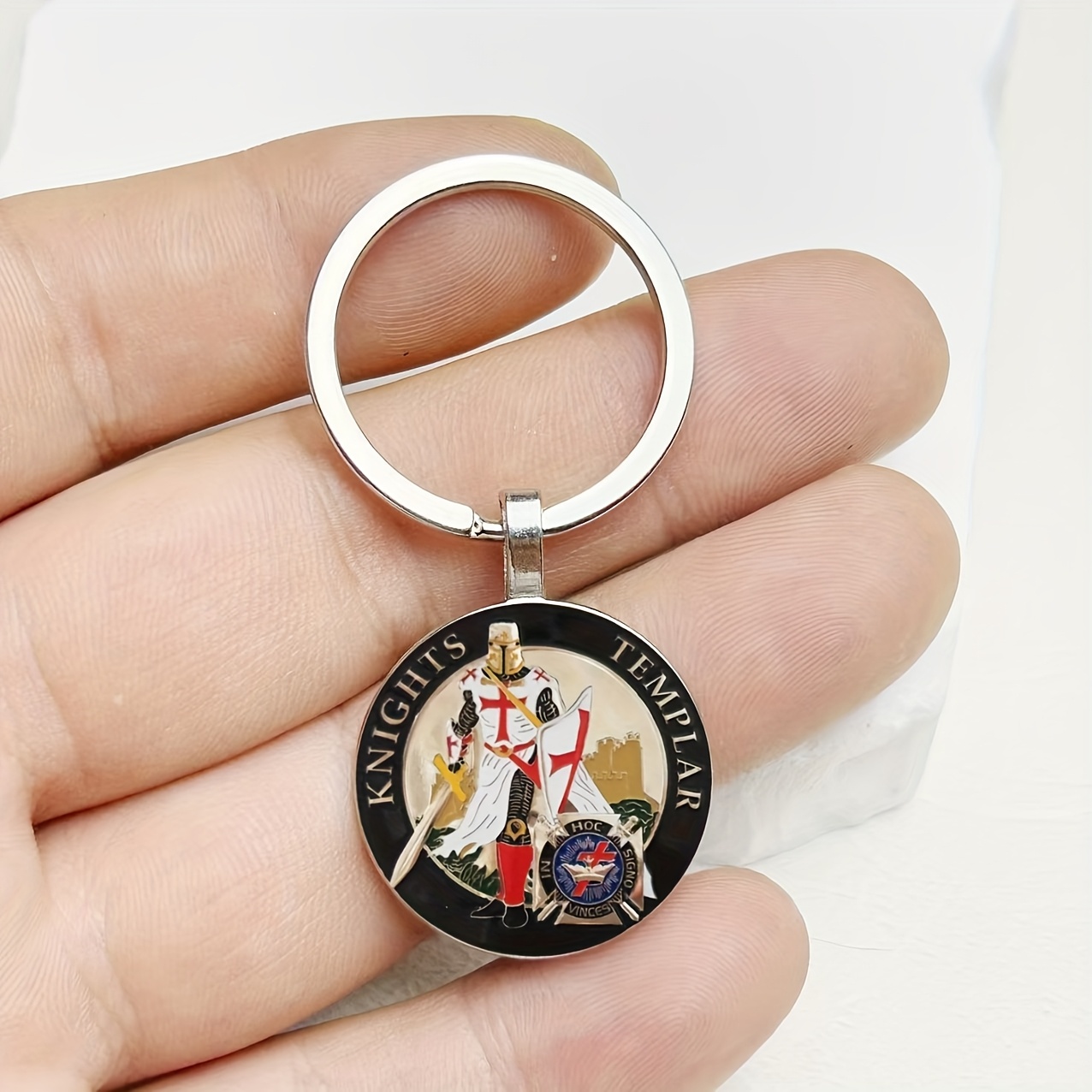 

Porte-clés Pendentif en Verre de Médiéval - Cadeau pour Anniversaires, Diplômes et Fêtes, Anneau de Clé en Rond pour Femmes