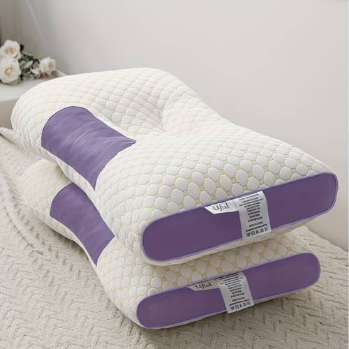 buy 1 get 1 free total of 2pcs soft massage neck pillow adjustable ergonomic orthopedic contour support high quality pillow core removable cover for