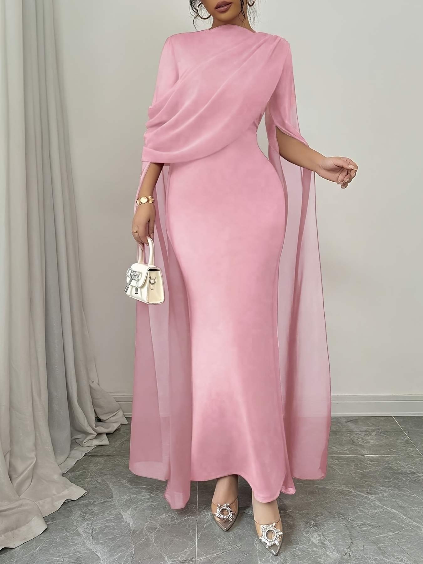 long body tight dresses Women's Bodycon Maxi Dress Fall Fashion Long Sleeve Floral Print Tight –  Divahotcouture main image 1