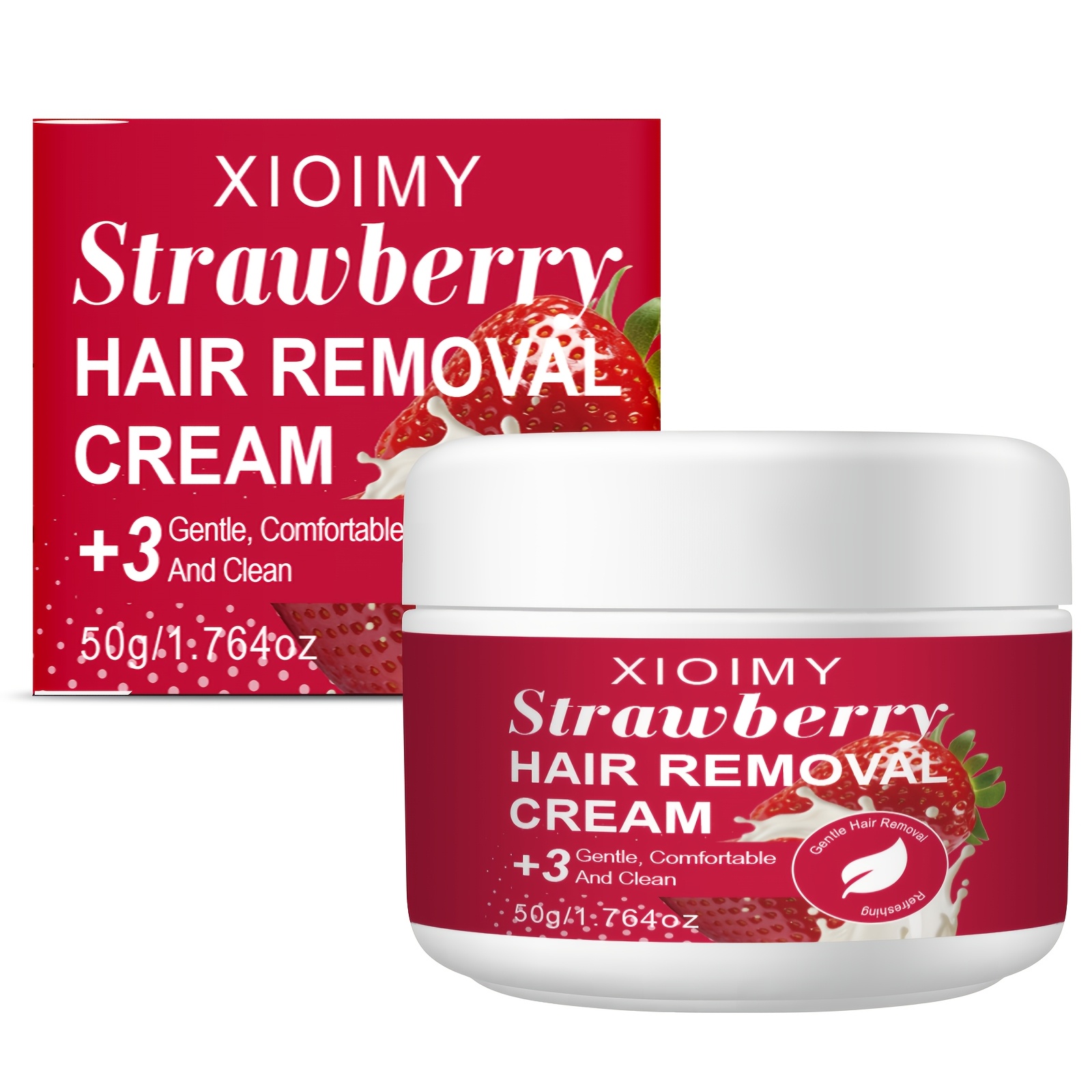 Image of Use For, Lasting Smoothness For 6 Months, 50g Strawberry Long-lasting Quick, Suitable For Women And Men, Easy Hair Removal, Instant Hair Removal, Semi-permanent Smoothness Without Residue, Clean And