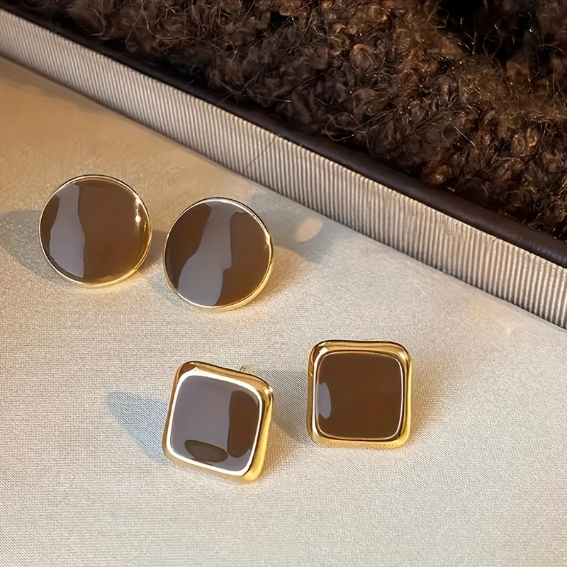 E-shop 2er-Set Minimalistische Geometrische Ohrringe, Elegant Stilvoll, Einfach Vielseitig, Ideal für Frauen