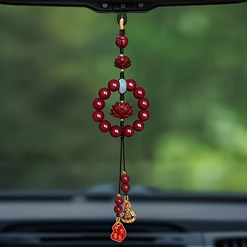 

Pendant For Lotus Mirror Decoration, Red, With New Year For New Vehicles.