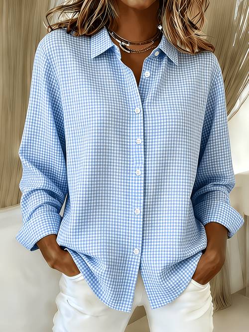 item picture elegant special edition womens printed shirt long sleeve button collar suitable for office or formal events office wear exquisite casual