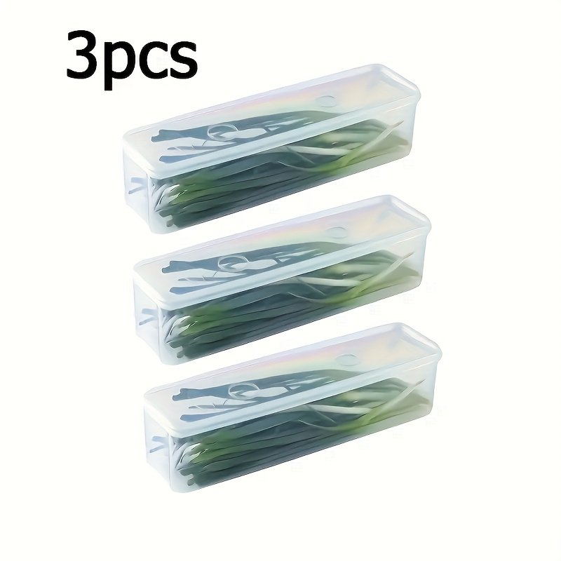 TEMU 3pcs Refrigerator Replacement Storage Box, Made Of Pp Material, Reusable And Stackable With Lid, Storing Onions, Celery, Herbs, Garlic,