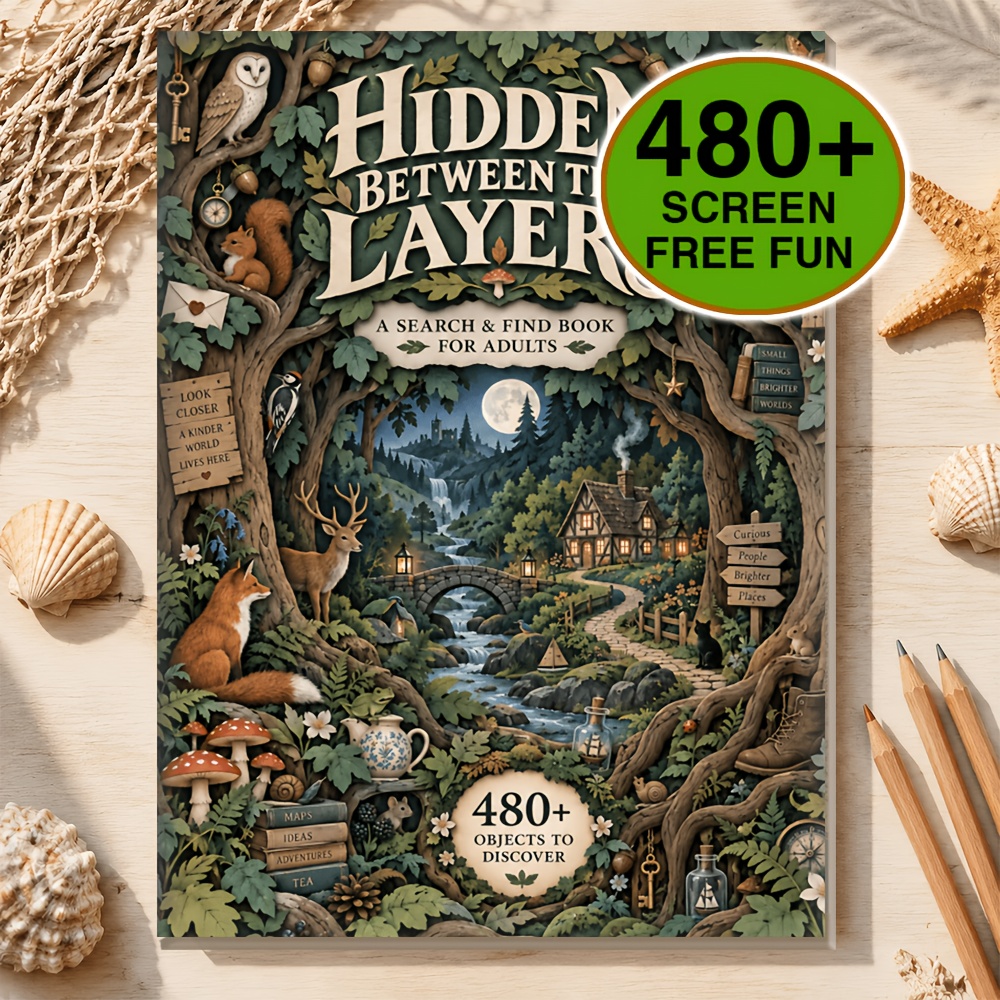TEMU 480+ You From Spring To Winter! Hidden Object Search And Creative Coloring Book, Integrating Gardens, Forests, , , Halloween, And Christmas,
