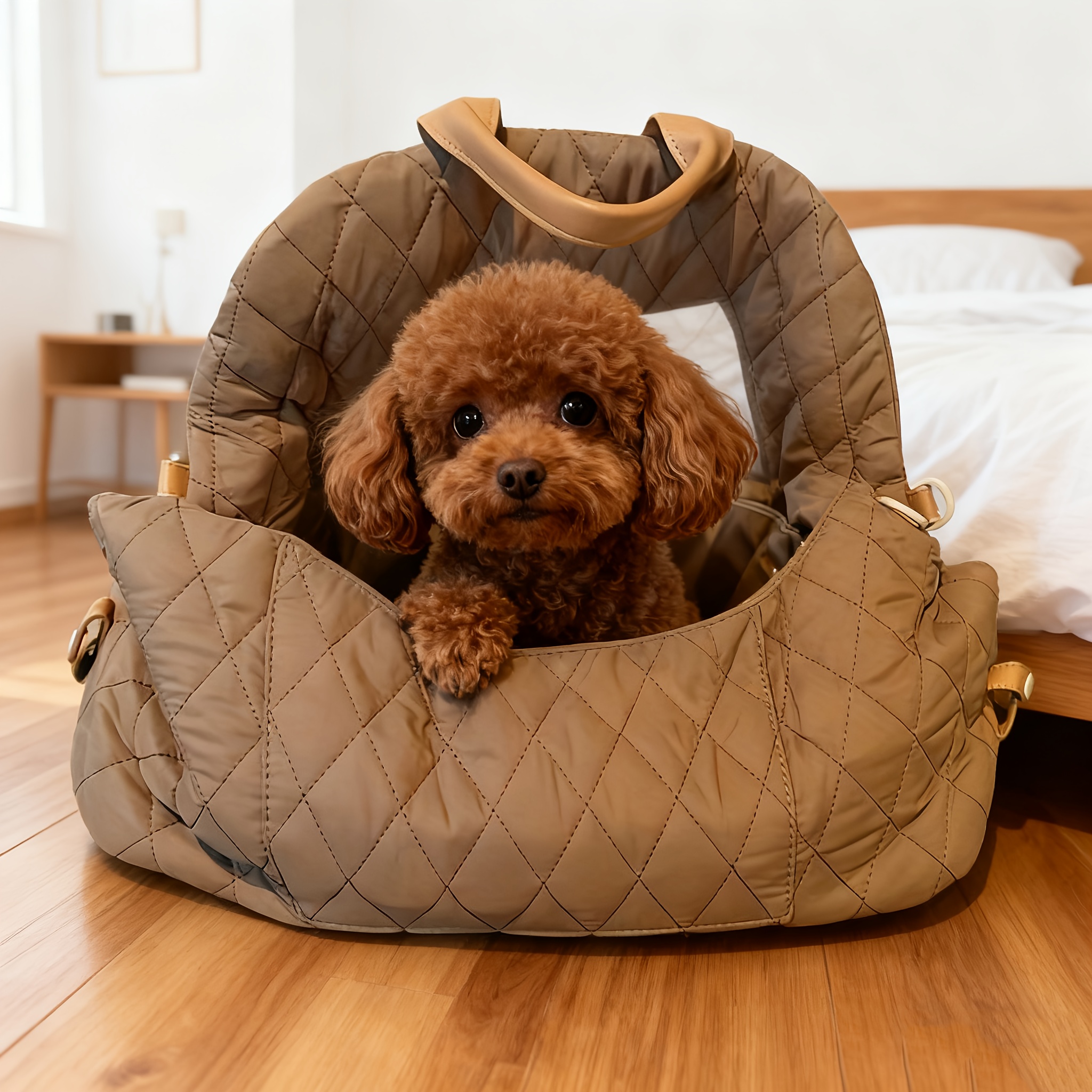 TEMU Dog Purse Carrier For Small Dogs Rabbit Cat With Large Pockets, Dog Carrier Soft Sided, Collapsible Travel Puppy Carrier,dog Travel Car Seat