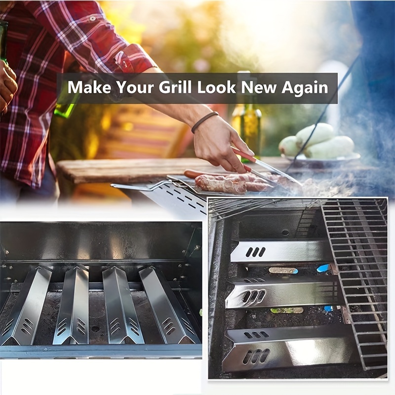 

4-piece Stainless Steel Bbq Grill Set - Adjustable & Replaceable Stove Heads With Heat Diffuser Plates For Safe Food Contact - Perfect Outdoor Cooking Accessories