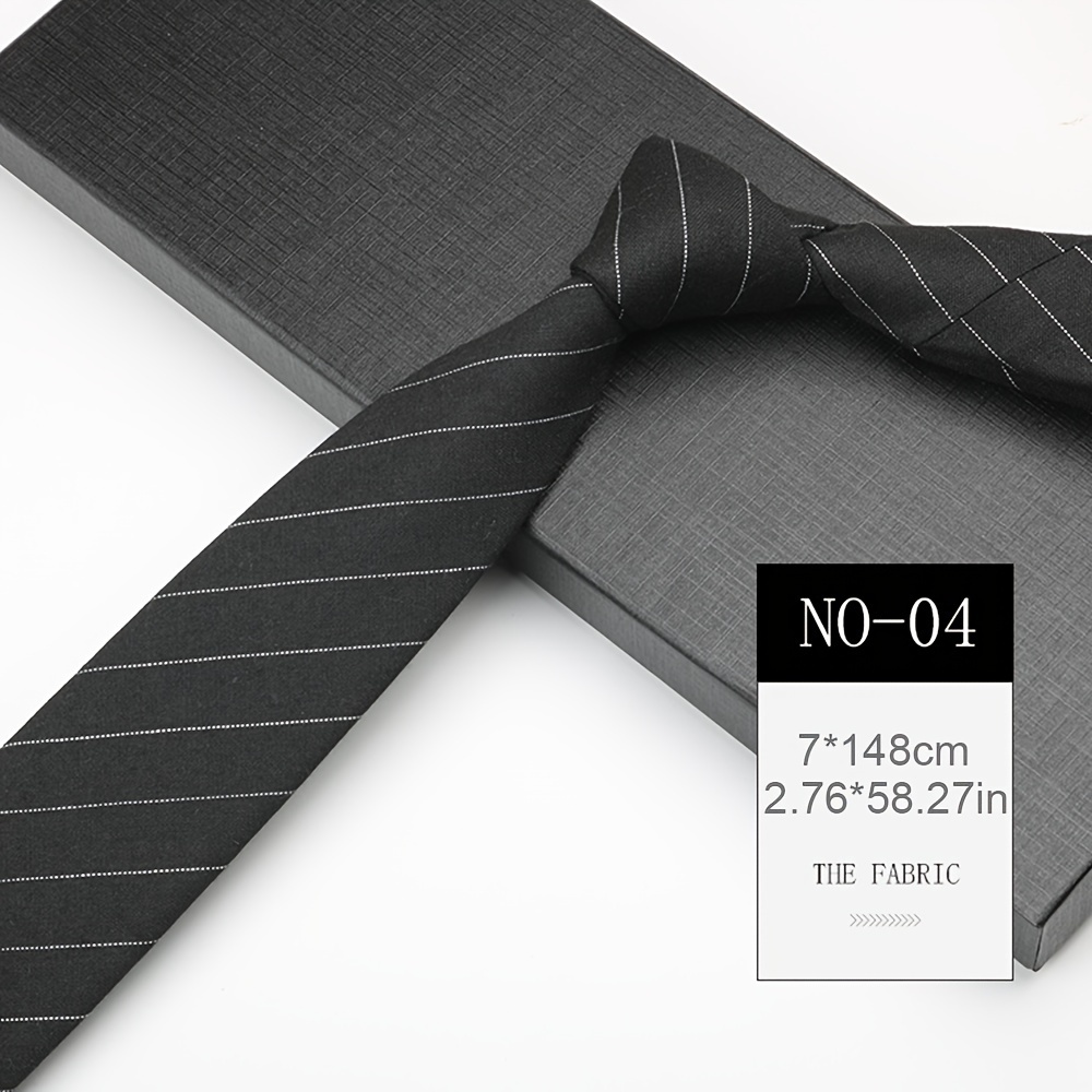 Men's Striped Cotton Tie, Casual Fashion Suitable For Students Graduates Office Workers