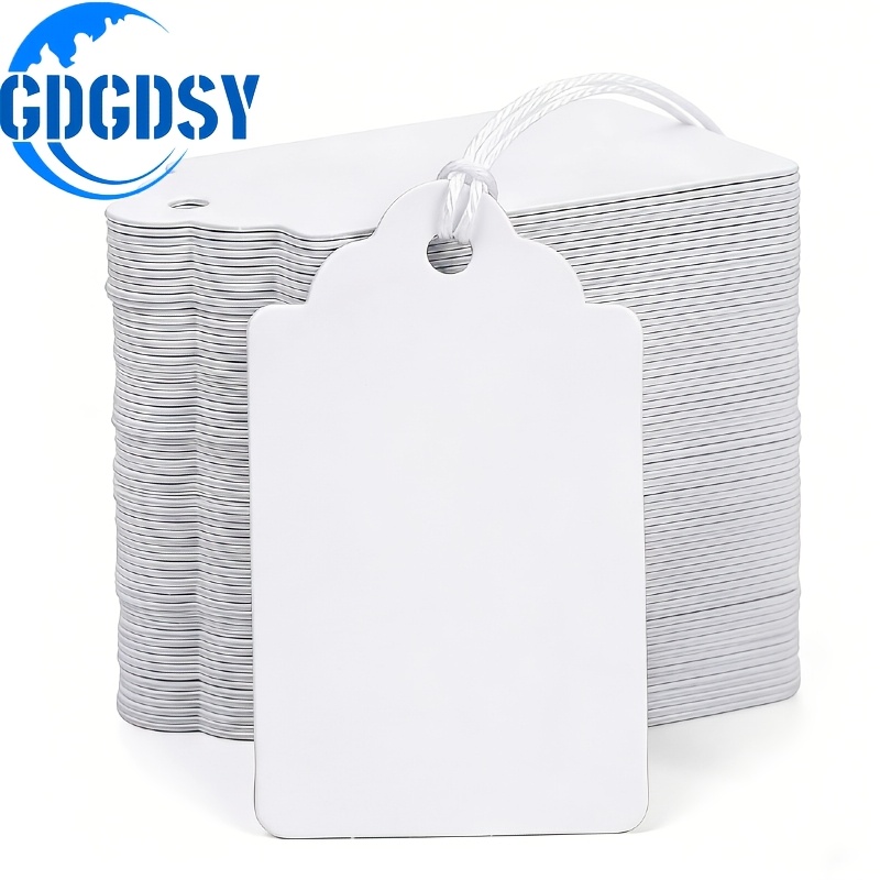 TEMU 400pcs Price Tags Price Labels White Price Display Tag For Pricing Clothing Jewelry Gifts Blank Hang Tag Merchandise White Marking Tags With