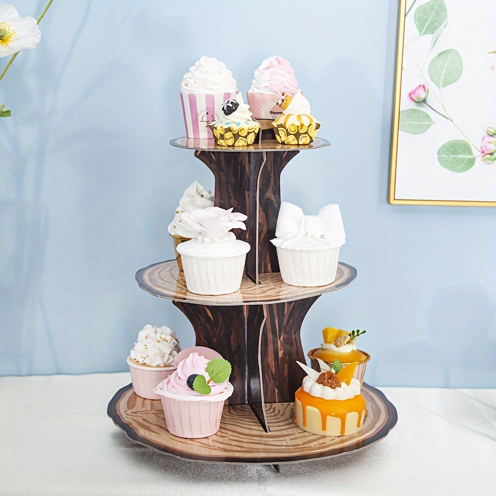 a cupcake stand themed stump home kitchen temu Temu