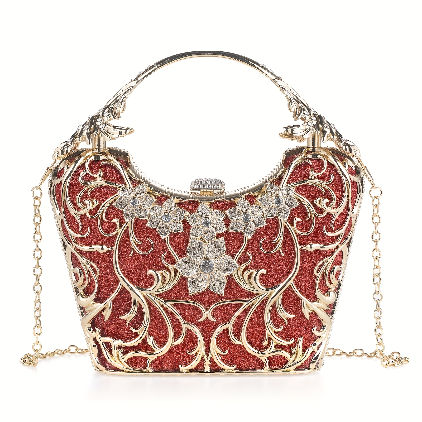 Luxurious Hollow Clutch Rhinestones Dinner Bag Celebrity
