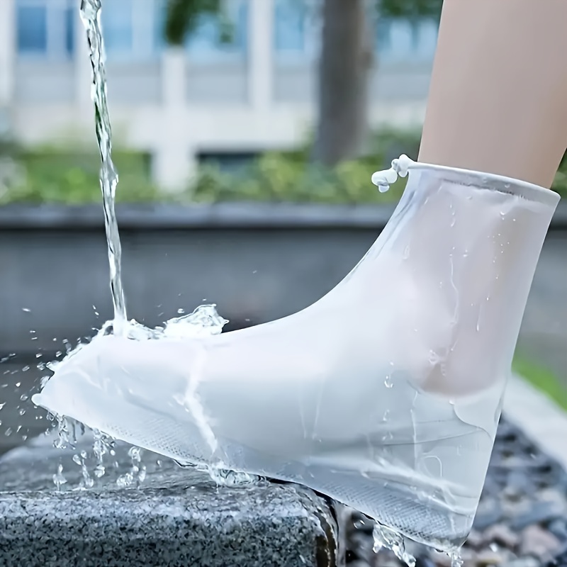 Waterproof Shoe Covers Reusable Foldable Overshoes With Full Length Zipper Slip Resistant Galoshes For Men Women Outdoor Activities Cycling Skiing