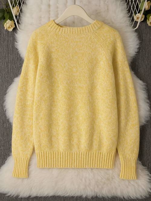 womens brushed mohair blend sweater french inspired raglan sleeve drop shoulder plush for fall winter christmas birthday gift idea