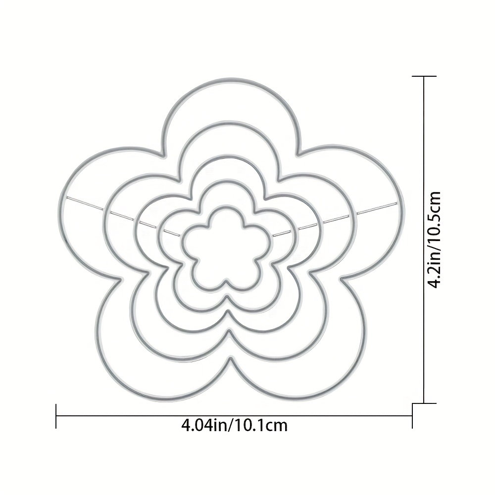 TEMU Elegante stencil in metallo a forma - Design delicato, per scrapbooking, creazione di biglietti e progetti di artigianato, per creare splendidi
