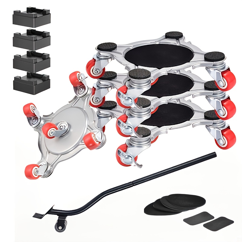 TEMU de déménagement et de déplacement de meubles robuste et avec système de rotation à 5 roues, cadre à panneaux adapté pour déplacer réfrigérateur,