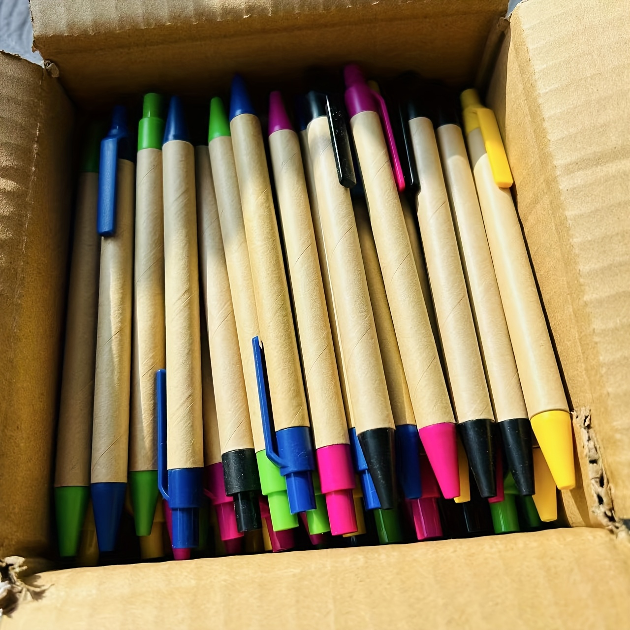 TEMU 100pz Penne a Punta Media (1mm) Ricaricabili, Penne per Quaderni Ufficio Scuola Blu