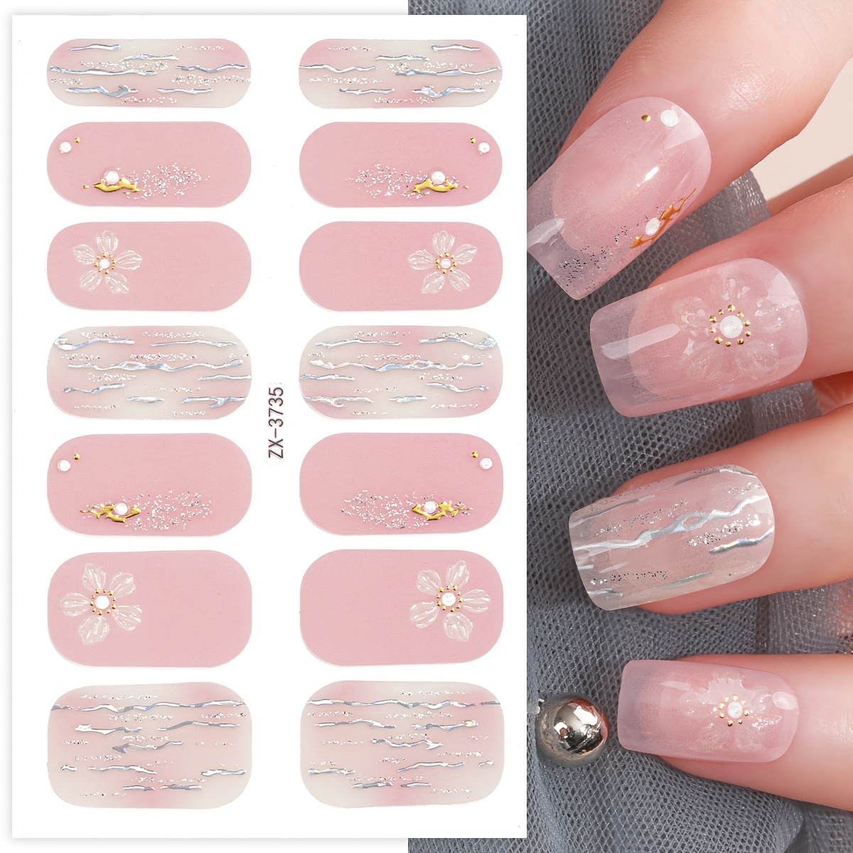 spring summer style nail small fresh flower - Temu United Arab