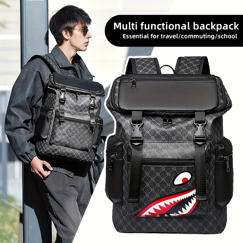 Stylish Unisex Large Capacity Backpack | Lightweight PU with Multiple Compartments, Adjustable Straps, Tablet Sleeve & Mesh Bottom for Travel, School, and Outdoor Activities | Contemporary Backpack | Secure Zipper Closure, For Teenager