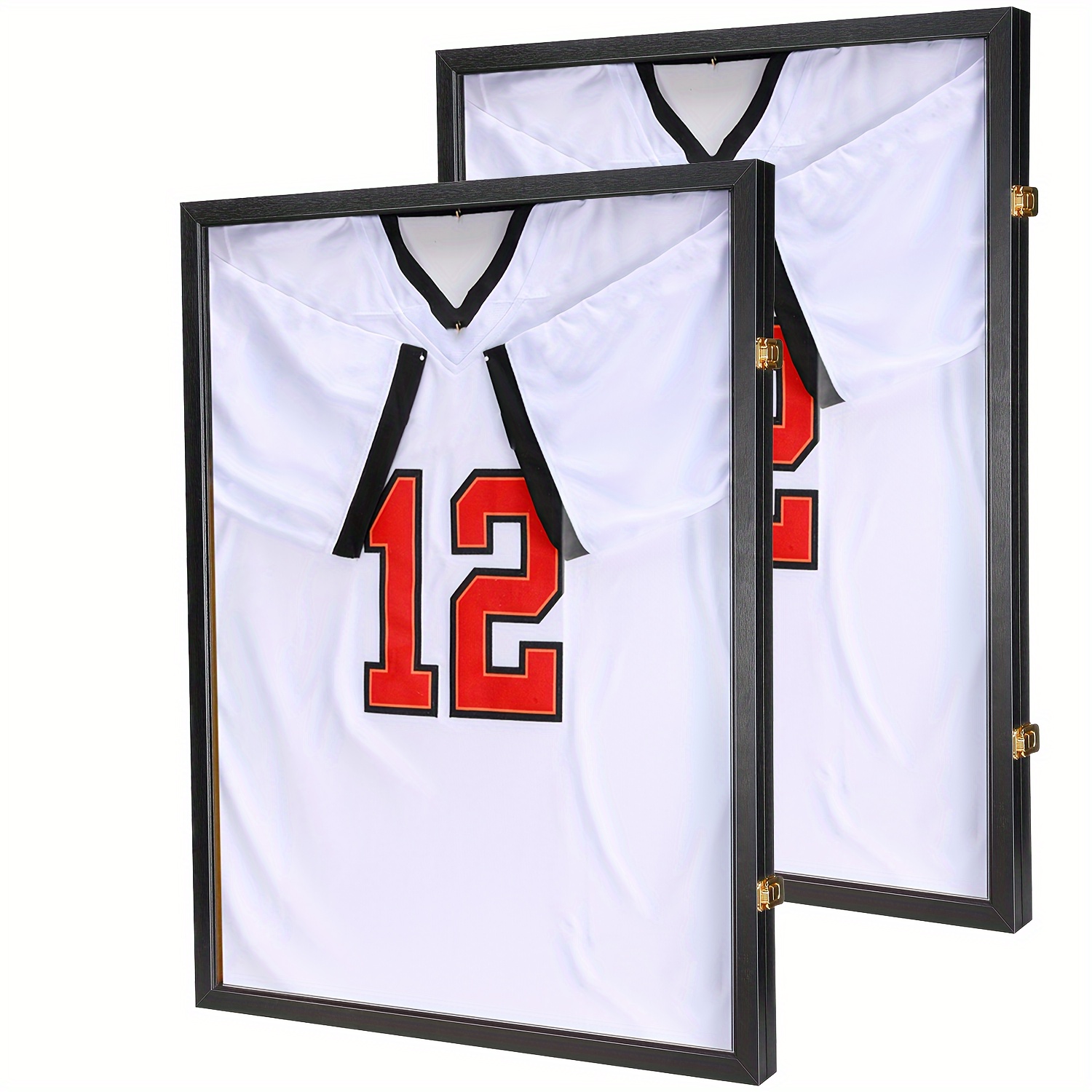 

2 Pcs Jersey Display Frame , Lockable Box Jersey Frame 98% Uv And For